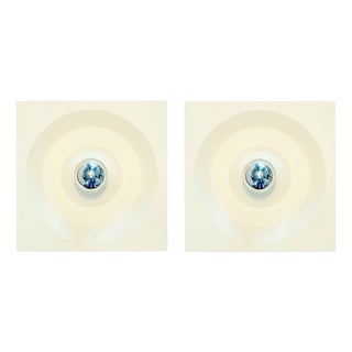 Space Age Wall Sconces by Klaus Hempel for Kaiser Leuchten, Germany, 1970s, Set of 2 For Sale