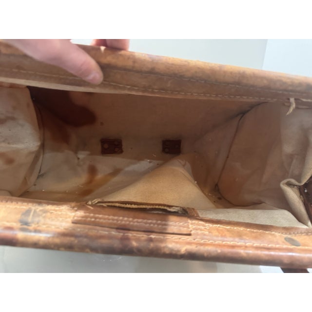 Tan Vintage U.S. Mail City Collection Canvas Postal Bag Leather Trim For Sale - Image 8 of 10