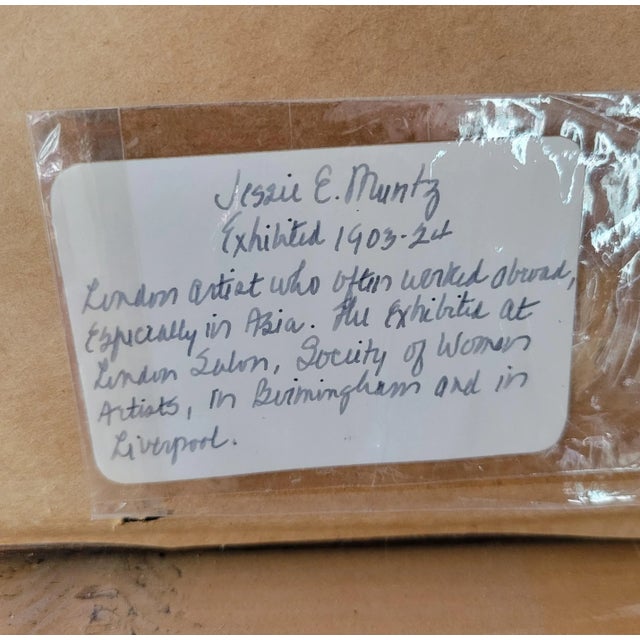 Signed Jessie E. Muntz (Great Britian, Active 1903-1924) Landscape Scene, Watercolor (Framed) For Sale - Image 10 of 12