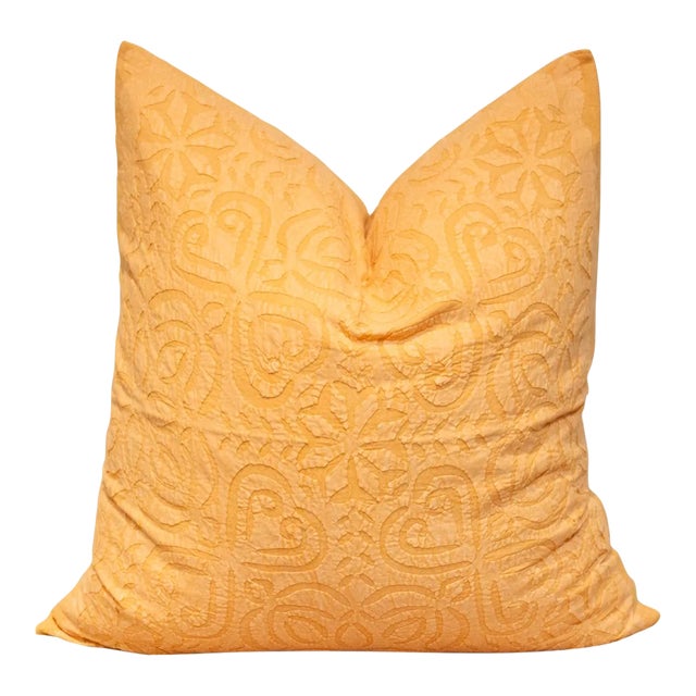Durian Yellow Handmade Pillow Cover For Sale