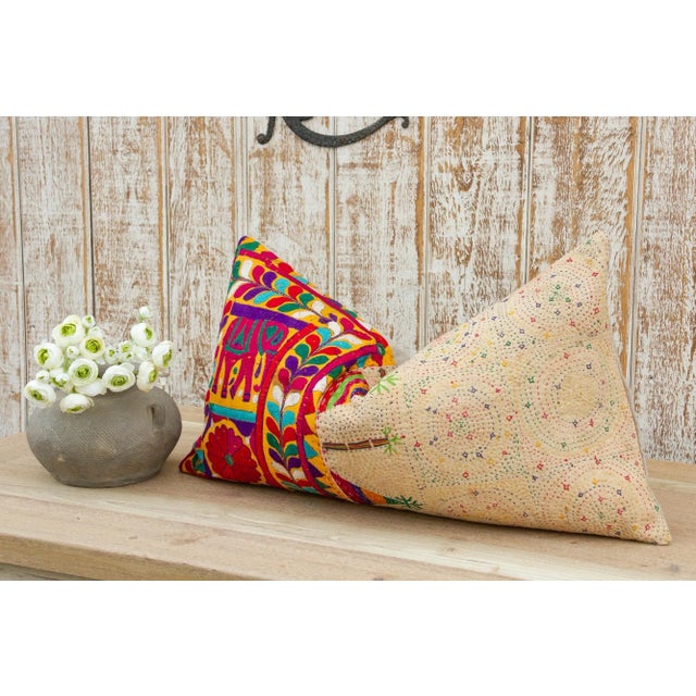 Zeyar Antique Tribal Grain Sack Pillow For Sale - Image 4 of 10