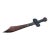 Witco Mid Century Modern Brutalist Carved Wooden Tiki Art Sword 50" For Sale