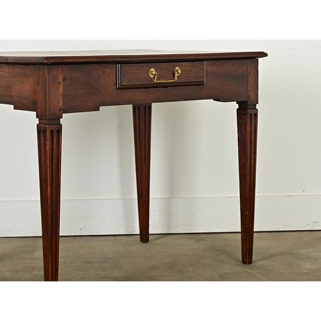 French 19th Century Walnut Desk-Side Table For Sale - Image 10 of 12