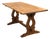Antique American Oak & Cherry Trestle Dining Table, c.1930s | Rustic Farmhouse Kitchen Table With Solid Wood Construction For Sale