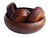 1970s Mid 20th Century Hand-Turned Teak Wood Bowls, 5 Pieces For Sale - Image 5 of 16