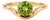 Curved Peridot Solitaire Ring • Minimalist v-Band Promise Ring • August Birthstone Ring Us 7 For Sale