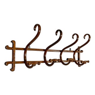 Antique Austrian Wooden Coat Hanger from Thonet, 1800s For Sale