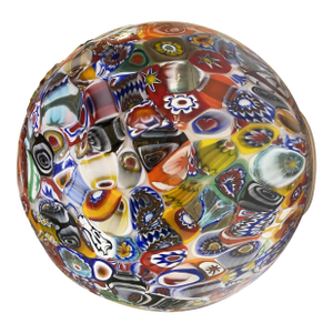 Contemporary Venetian Multicolored "Murrine" Little Sphere Wall Sconce O Flush Mountt in Murano Glass
