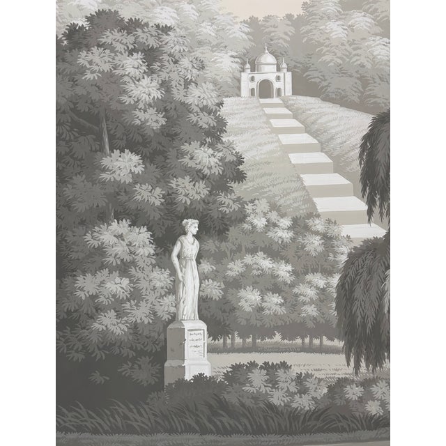 Not Yet Made - Made To Order Custom Hand-Painted English Landscape Mural on Tea Paper | Scenic Wall Panels For Sale - Image 5 of 6