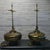 Mid-Century Modern Mid 20th Century Authentic Marbro Monumental Brass Table Lamps With Original Pleated Shades - a Pair For Sale - Image 3 of 18