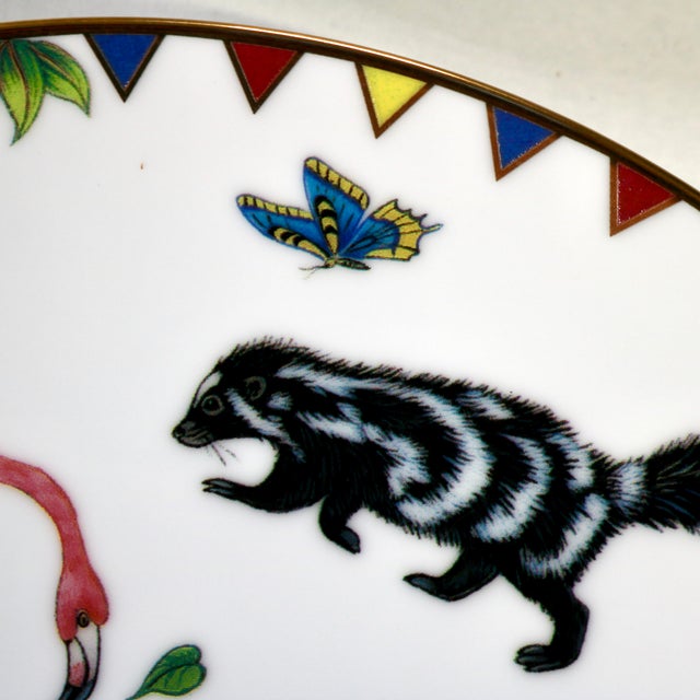 Gold 1990s Lynn Chase Harmony Animal Salad Dessert Plates 24k Gold Trim - Set of 4 For Sale - Image 8 of 12