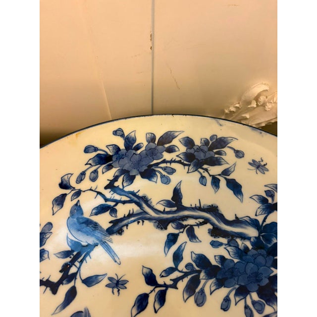 Large Antique Japanese Arita Imari Blue and White Porcelain Chargers, 1900, Set of 2 For Sale - Image 15 of 18