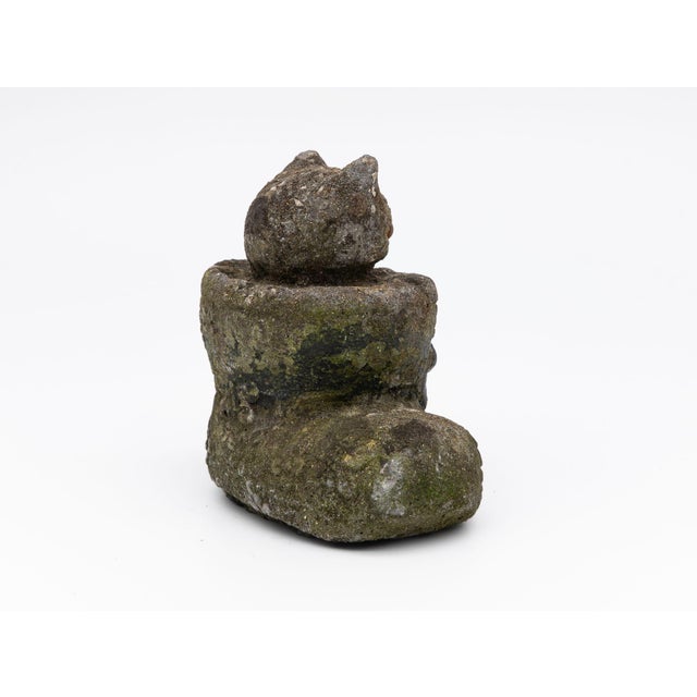 Sculpture Materials Composite Stone Kitten in Boot Garden Ornament, English 20th Century For Sale - Image 7 of 9