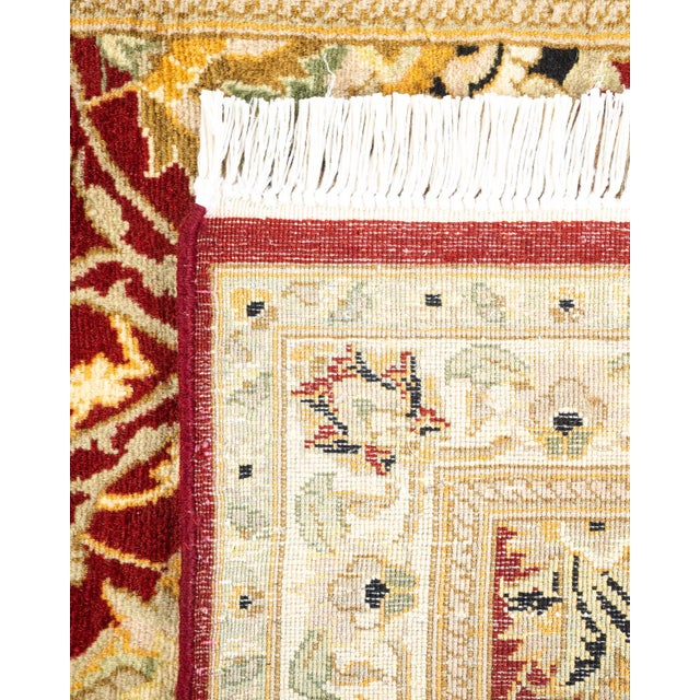 2000 - 2009 Mogul, One-of-a-Kind Hand-Knotted Area Rug in Red, 2' 6" x 9' 9" For Sale - Image 5 of 8