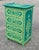 Moroccan Hand‑Painted Moroccan Nightstand / Green Zoua9 Woodwork For Sale - Image 3 of 7
