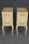 Wood 1950's Pair of Italian Venetian Style Creme Paint Decorated and Gilt Nightstands For Sale - Image 7 of 13