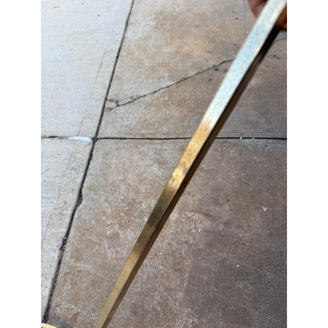 1970s Vintage Tommaso Bari for Bottega Gadda Brass Botanical Floor Lamp For Sale - Image 5 of 5