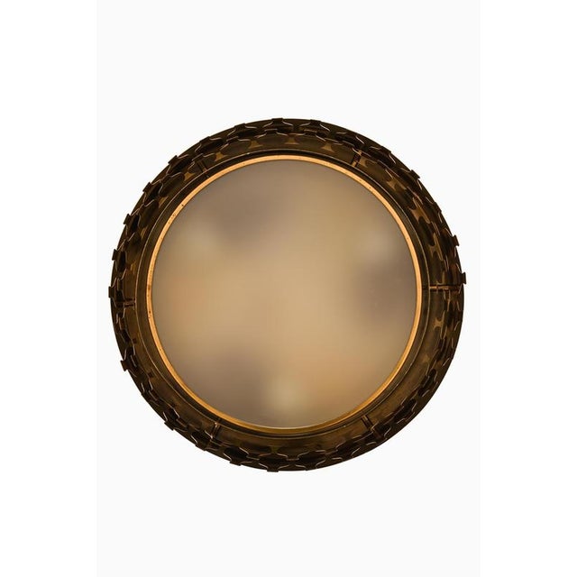 1960s Brass and Glass Ceiling Lamp with Fish-Shaped Metal Elements from Uno Dahlén, 1960s For Sale - Image 5 of 9