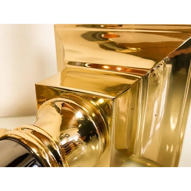 Art Deco Brass and Chrome Bamboo Effect Table Lamps, 1977, Set of 2 For Sale - Image 6 of 13