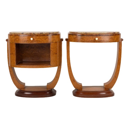 Art Déco Bedside Tables by Jules Leleu, Set of 2 For Sale