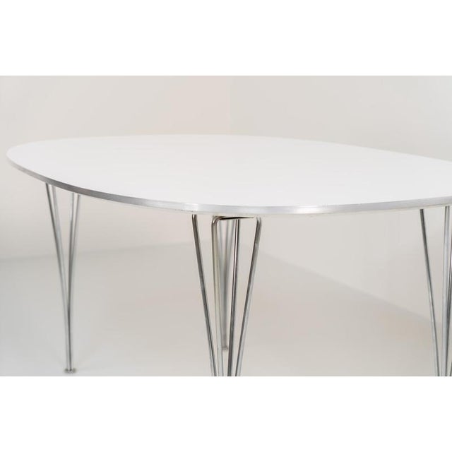 1980s Superelipse dining table by Bruno Mathsson & Piet Hein for Fritz Hansen, Denmark, 1985 For Sale - Image 5 of 11