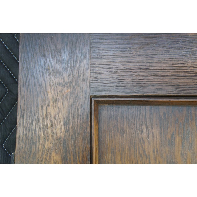 Brown Early 20th C. Reclaimed Spanish Revival Oak Mirrored Bedroom Closet Door For Sale - Image 8 of 13