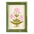 Original Hand-Painted Pink and Green Floral Motif Painting in a Hand-Painted Frame For Sale