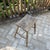 Wood 19th Century English Rustic Weathered Wooden Stool With Turned Legs For Sale - Image 7 of 11
