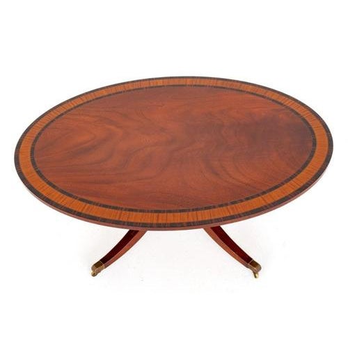 Regency Revival Coffee Table in Flame Mahogany, 1920s For Sale - Image 4 of 6
