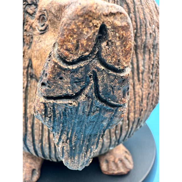 Raul Coronel Rare Signed Raul Coronel Ceramic Lion Sculpture Monumental Mid-Century 1960s For Sale - Image 4 of 17