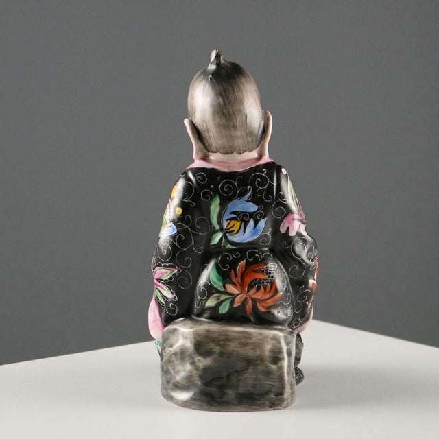Antique Hand-Decorated Figurine by G. Tripi For Sale - Image 3 of 12