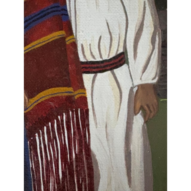 1970s 1970s Oil Painting - Latin American Portrait For Sale - Image 5 of 13