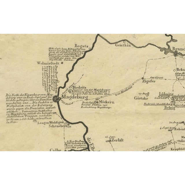 Germany Allied Military Campaign Map by Ausfeld, 1814 For Sale - Image 9 of 12