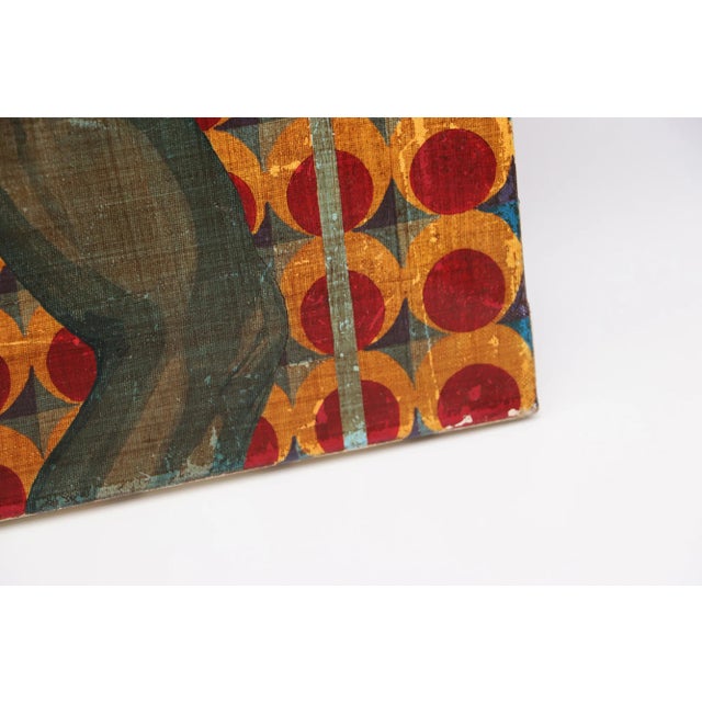 Sculpture Materials 1970s French Semi-Nude Male Mixed Media on Canvas Painting, Unsigned (Gay Subject) For Sale - Image 7 of 12