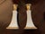 Vintage Platter and Candlesticks Set Gilded Gold and White For Sale In Savannah - Image 6 of 9