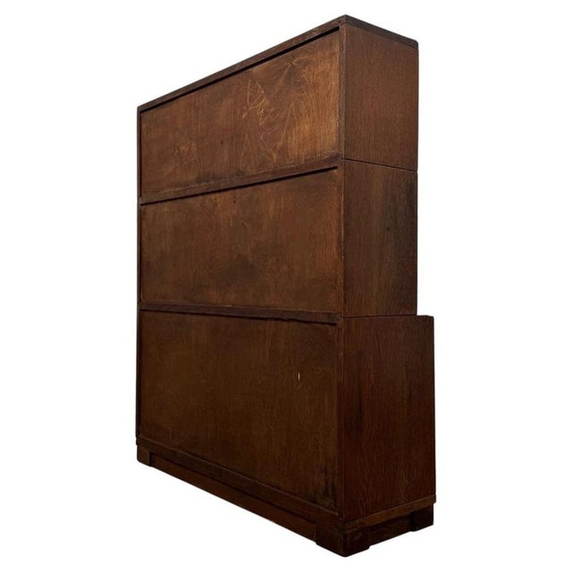 Brown Antique Early 20th Century English Glazed Oak Display Cabinet from Minty LTD For Sale - Image 8 of 13