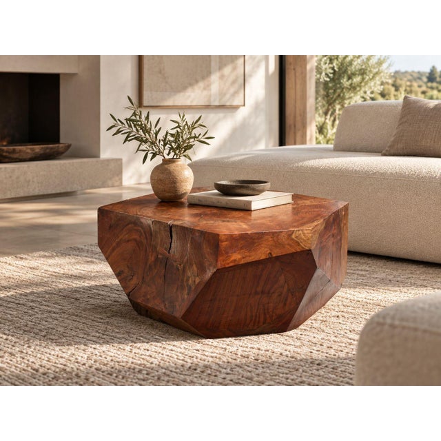 2010s Alma Allen Walnut Coffee Table 2015 For Sale - Image 5 of 5