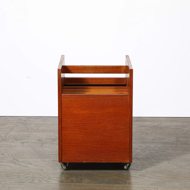 Mid-Century Modern Mid-Century Magazine Rack in Book-Matched Rosewood by Rolf Hesland for Bruskbo For Sale - Image 3 of 12