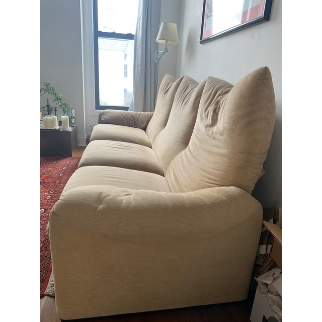 Textile Maralunga 3-Seater Sofa - Designed by Vico Magistretti for Cassina For Sale - Image 7 of 11
