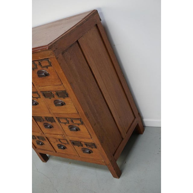 Vintage Asian Teak Apothecary Cabinet, 1930s For Sale - Image 14 of 16