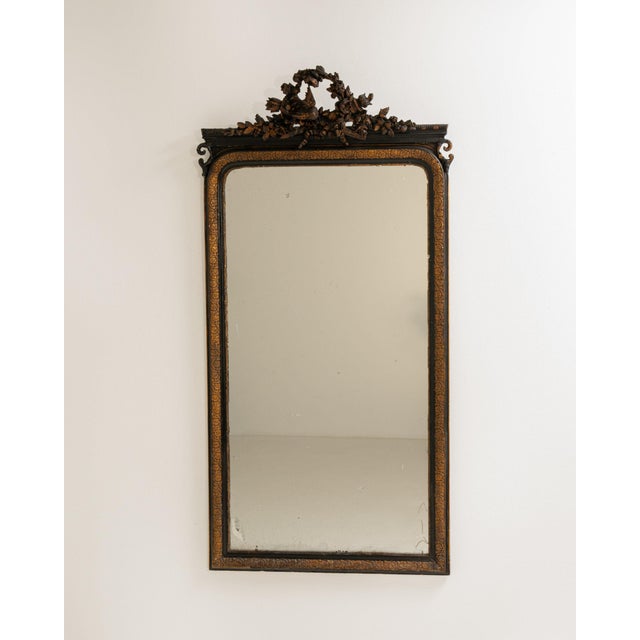 19th Century France Napoleon III Bronze Wood Mirror For Sale - Image 4 of 9