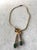 Trifari 15" Vintage Crown Stamped Trifari Gold-Toned Emerald and Clear Rhinestone Necklace - 1949 For Sale - Image 4 of 5