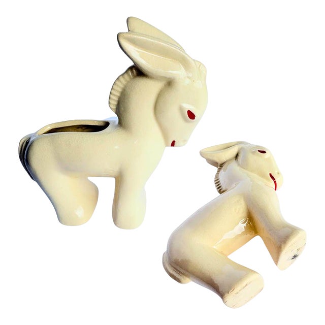 Mid-Century McCoy Anthropomorphic "Sleepy Donkey" Planter – Collector Grade For Sale