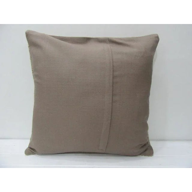 Contemporary Turkish Beige Handmade Pillow Cover For Sale - Image 3 of 4