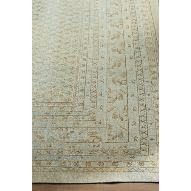 Abstract Vintage Hamadan Small Boteh Mir Motif Area Rug | Lavina For Sale - Image 3 of 10