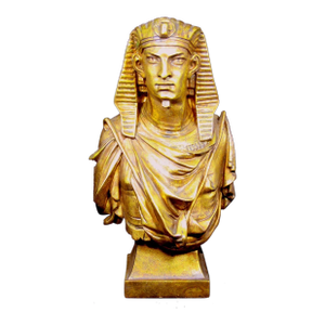 1990s Gilded Egyptian Pharaoh Bust