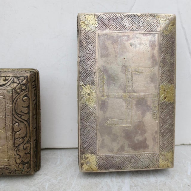 Tibetan Silver and Gilt Scent Boxes - A Pair of 2 For Sale In New York - Image 6 of 9