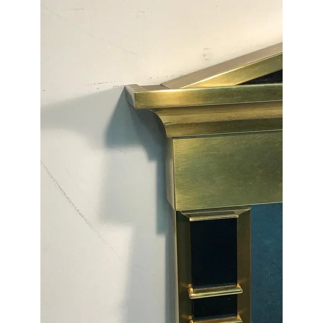 Mastercraft Modern Empire Style Mirror With Brass and Black Lucite For Sale In Philadelphia - Image 6 of 9