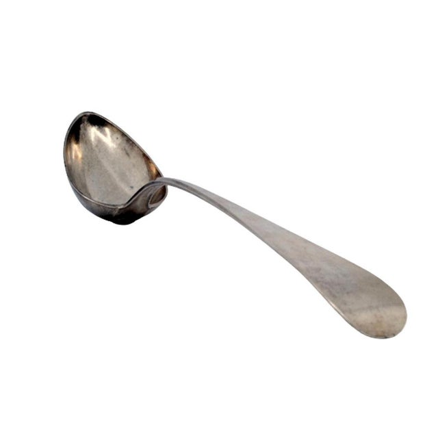 Silver Plain Silver Rice and Serving Spoon with Handle For Sale - Image 8 of 8