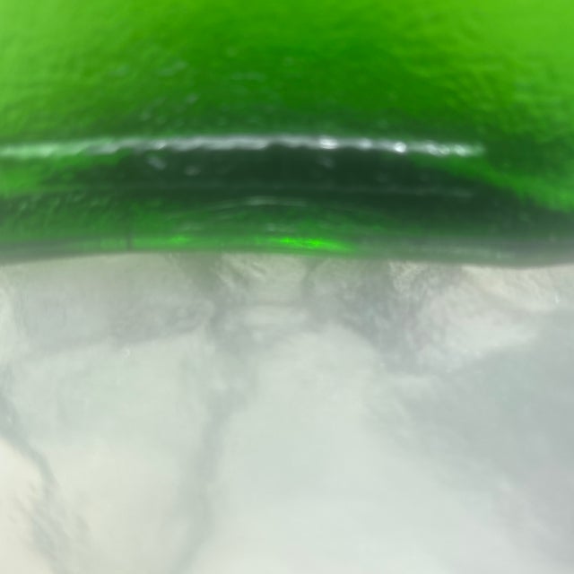 Art Deco Green Glass Water Bottle Circa 1930 For Sale - Image 3 of 4